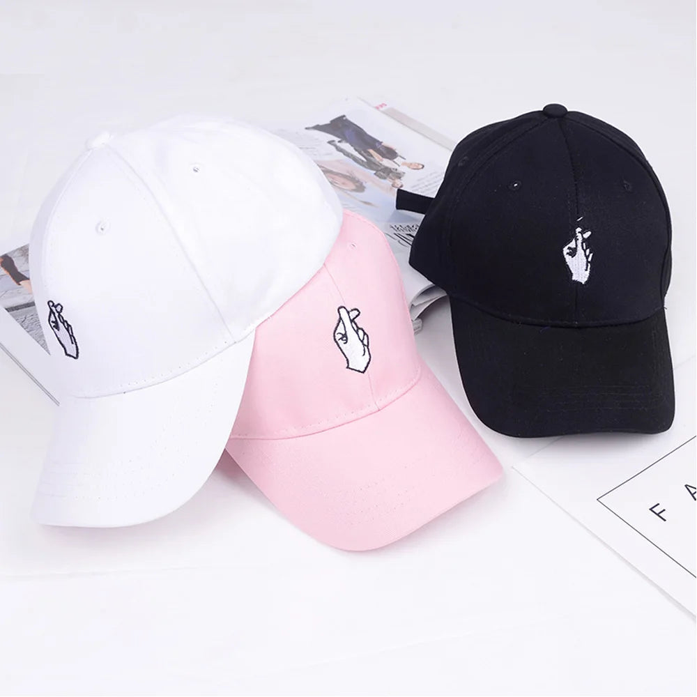 Pink Love Gesture Baseball Cap