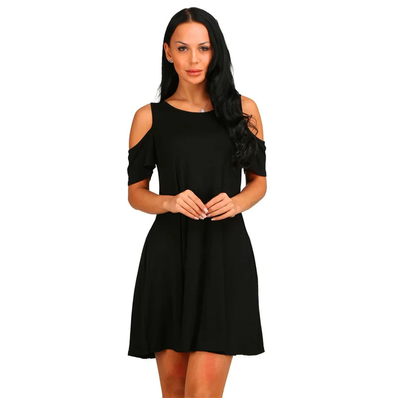 Elegant Off-Shoulder Dress Front View